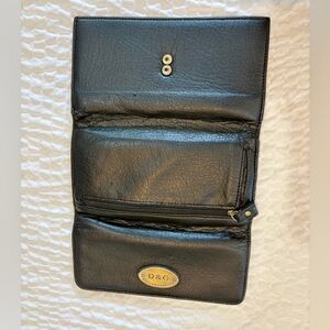 Dolce & Gabbana Vintage Black Nappa Leather Wallet with Brass Signature Plate 🤩🖤